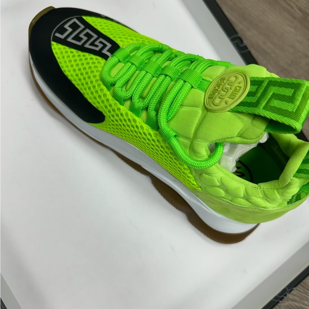 Lime green Versace sneakers